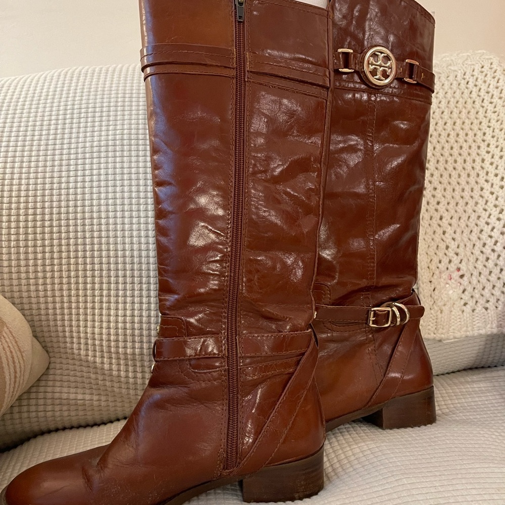 Tory Burch Brown Riding Boots